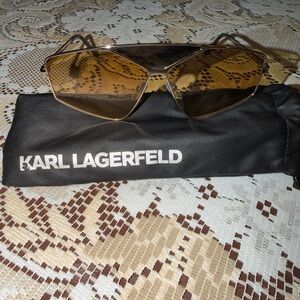 Karl Lagerfeld Metallic Gold Sunglasses